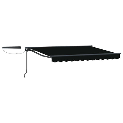 Electric Retractable Awning Black and Anthracite 3.5 x 2.5 m