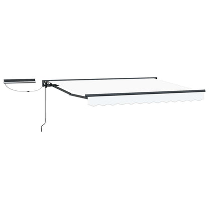 Electric Retractable Awning White and Anthracite 3.5 x 2.5 m