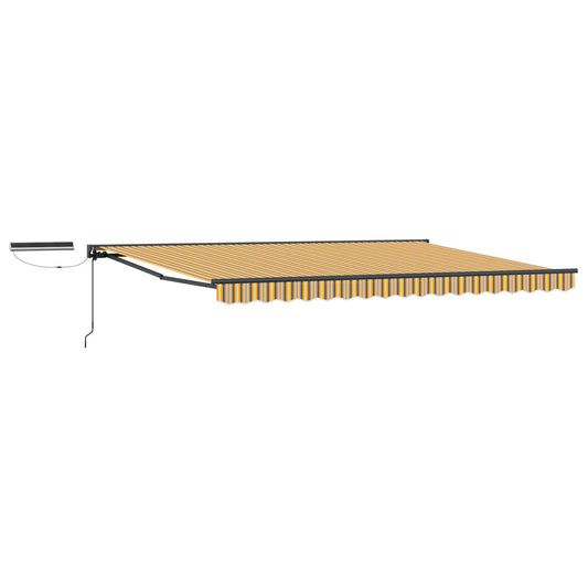 Electric Retractable Awning Yellow, Grey and Anthracite 4 x 3 m