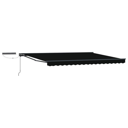 Electric Retractable Awning Black and Anthracite 4 x 3 m