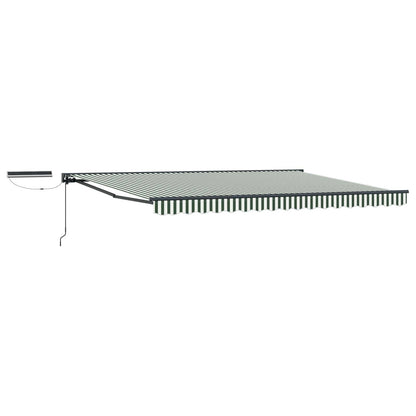 Electric Retractable Awning Green, White and Anthracite 4 x 3 m