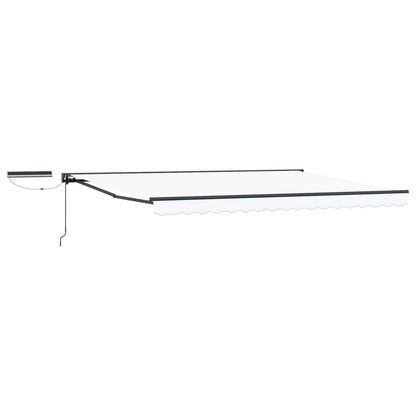 Electric Retractable Awning White and Anthracite 4 x 3.5 m
