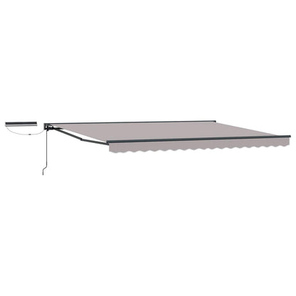 Electric Retractable Awning Light Grey and Anthracite 4 x 3.5 m