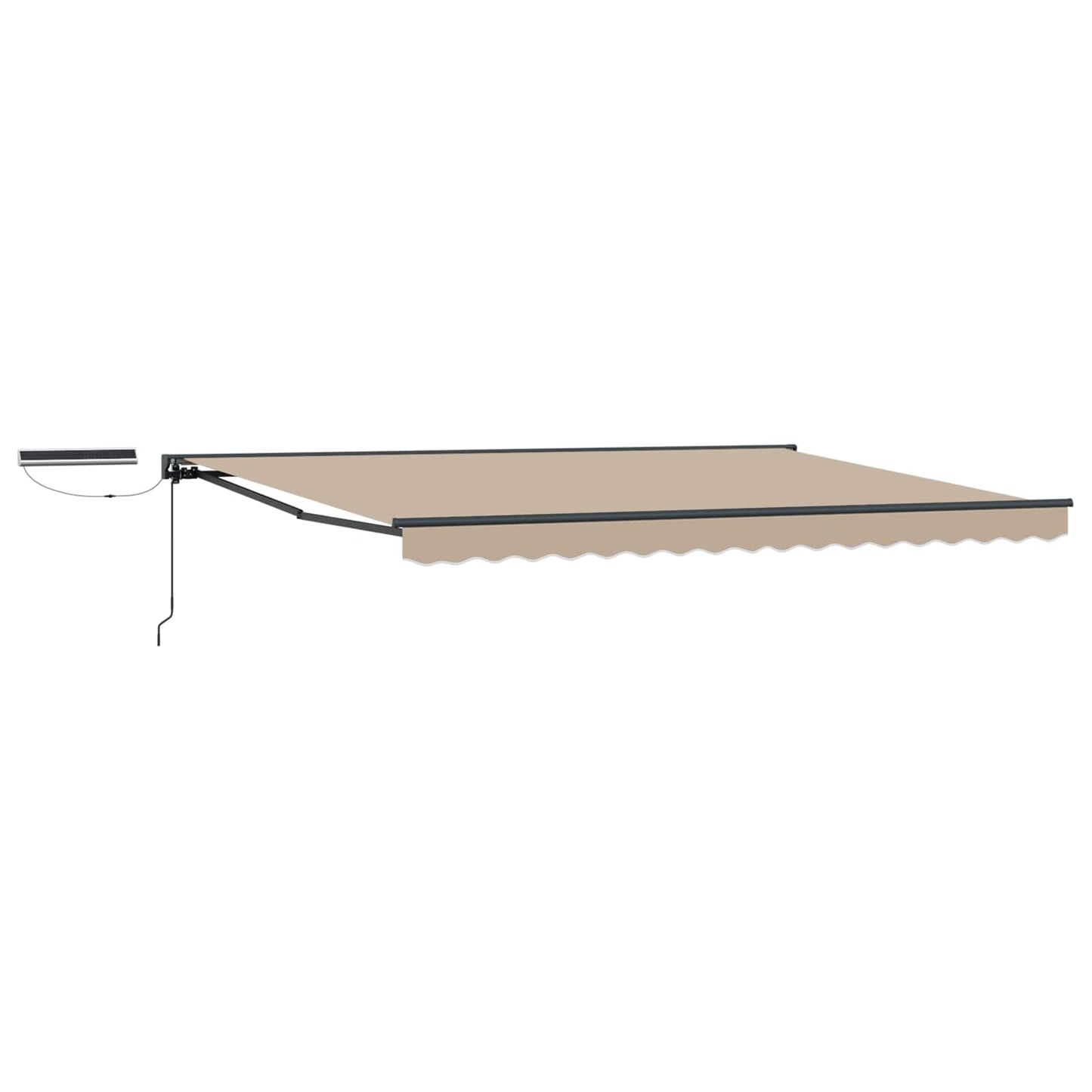 Electric Retractable Awning Beige and Anthracite 4.5 x 3 m