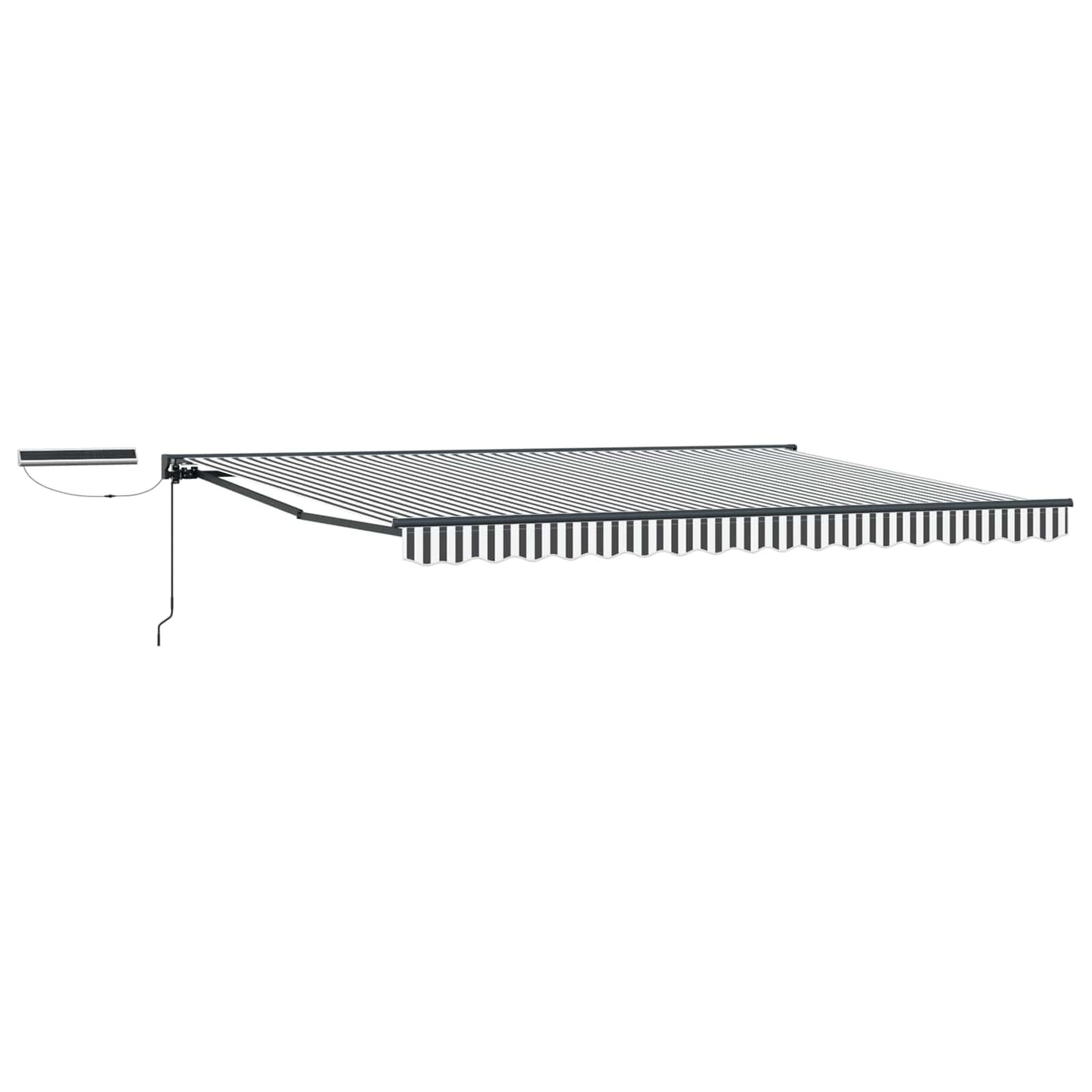 Electric Retractable Awning Anthracite and White 4.5 x 3.5 m