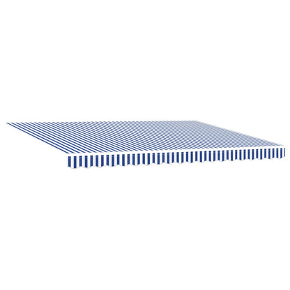 Electric Retractable Awning Blue, White and Anthracite 5 x 3 m