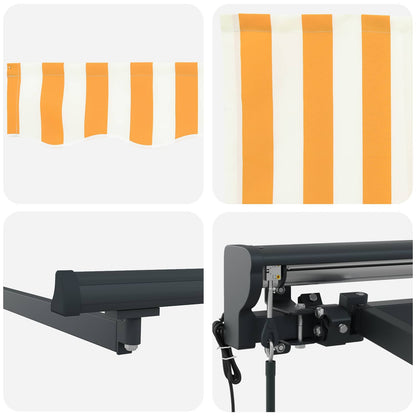 Electric Retractable Awning 5 x 3 m Polyester with PU coating