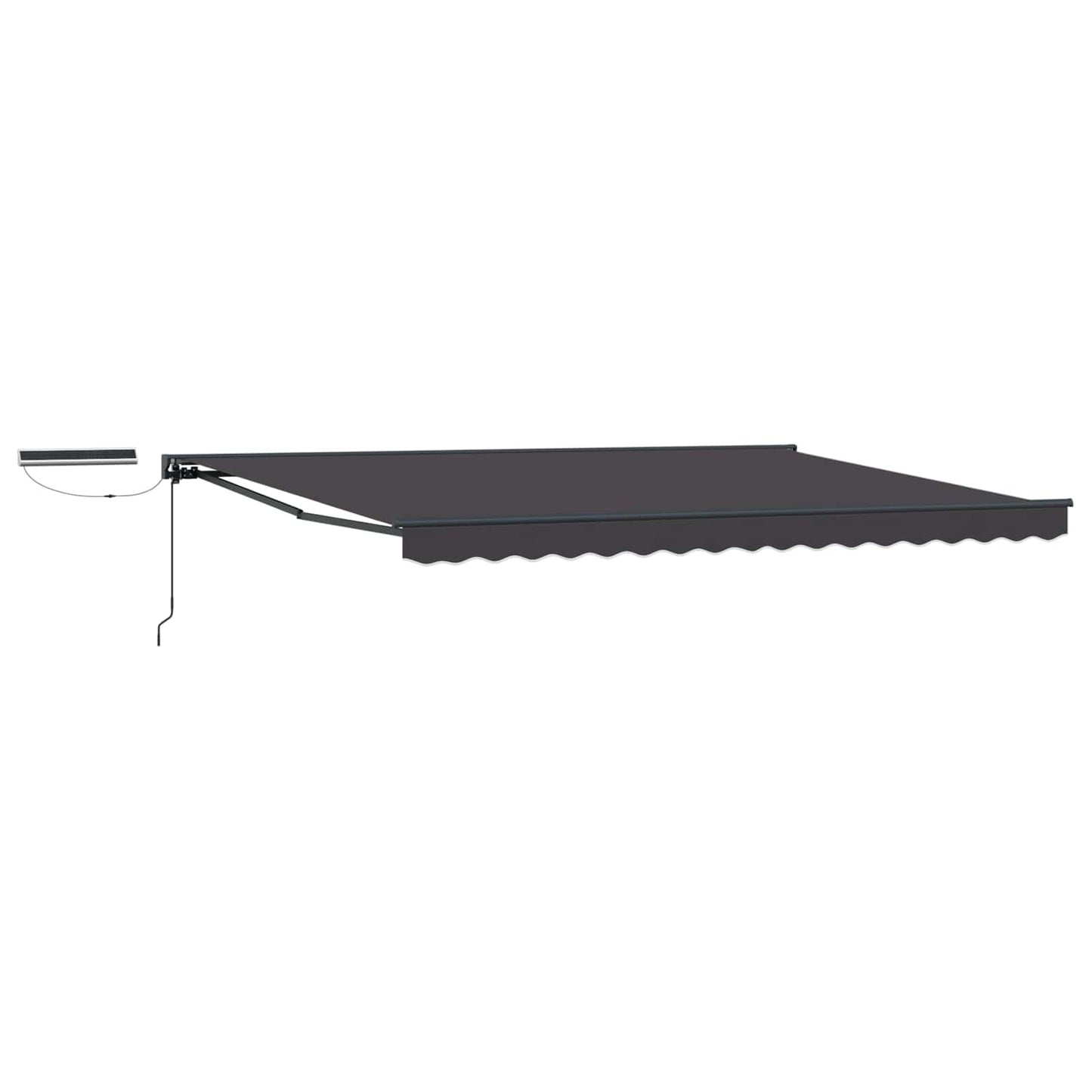 Electric Retractable Awning Anthracite and Grey 5 x 3 m