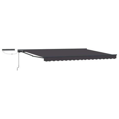 Electric Retractable Awning Anthracite and Grey 5 x 3 m