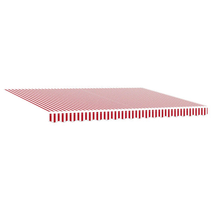 Electric Retractable Awning Red, White and Anthracite 5 x 3 m