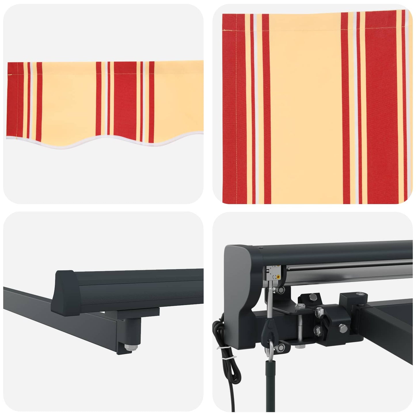 Electric Retractable Awning 5 x 3.5 m Polyester with PU coating