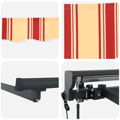 Electric Retractable Awning 5 x 3.5 m Polyester with PU coating