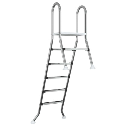 Partially in-Ground Pool Ladder 222 x 128 cm 5-Step