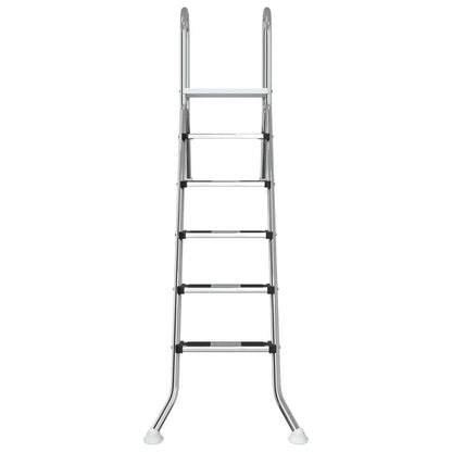 Partially in-Ground Pool Ladder 222 x 128 cm 5-Step
