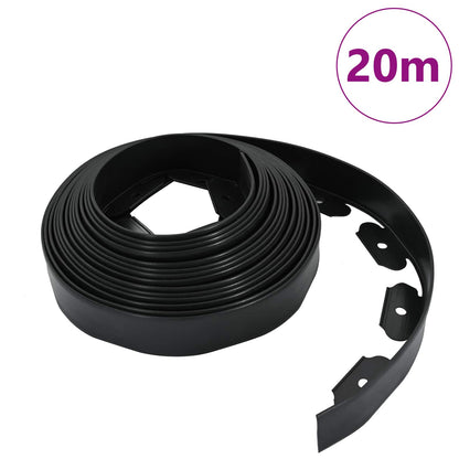 Lawn Edgings Black 2000 x 4 x 5 cm Plastic