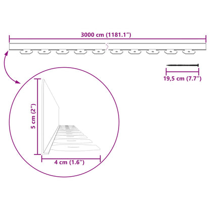 Lawn Edgings Green 3000 x 4 x 5 cm Plastic