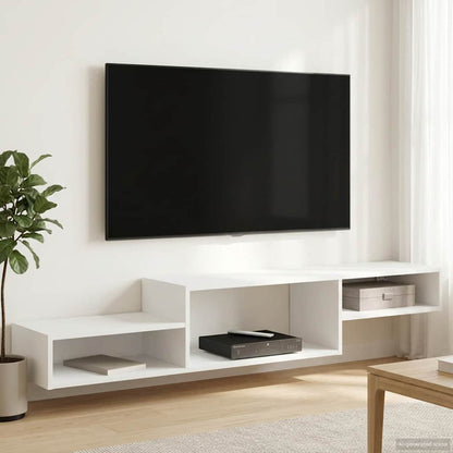 Wall-mounted TV Cabinet Wall-Mounted White 150 x 28 x 26 cm