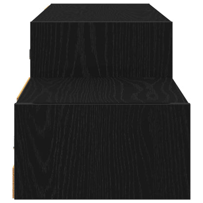 Wall-mounted TV Cabinet Wall-Mounted Black Oak 150 x 28 x 26 cm
