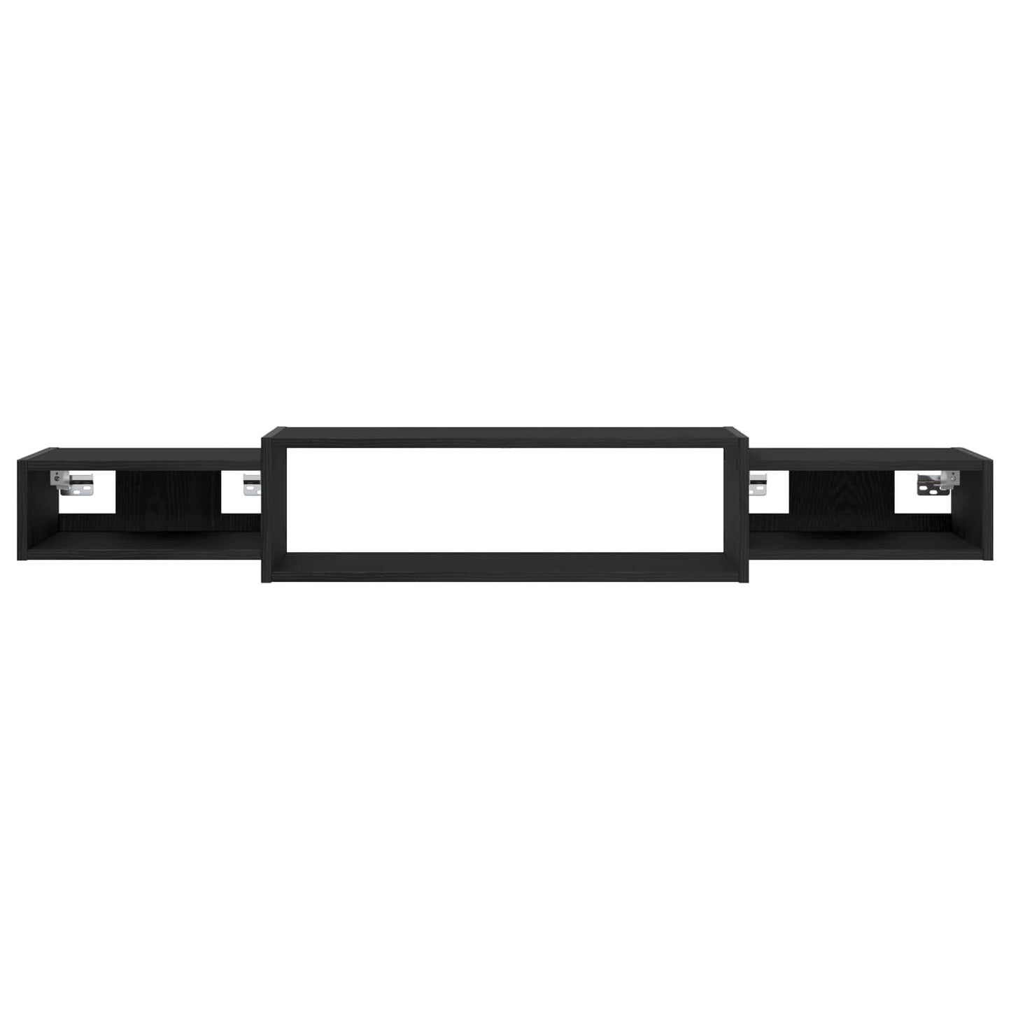 Wall-mounted TV Cabinet Wall-Mounted Black Oak 140 x 28 x 21 cm