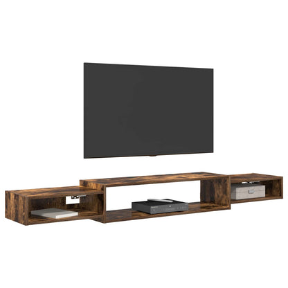 Wall-mounted TV Cabinet Wall-Mounted Smoked Oak