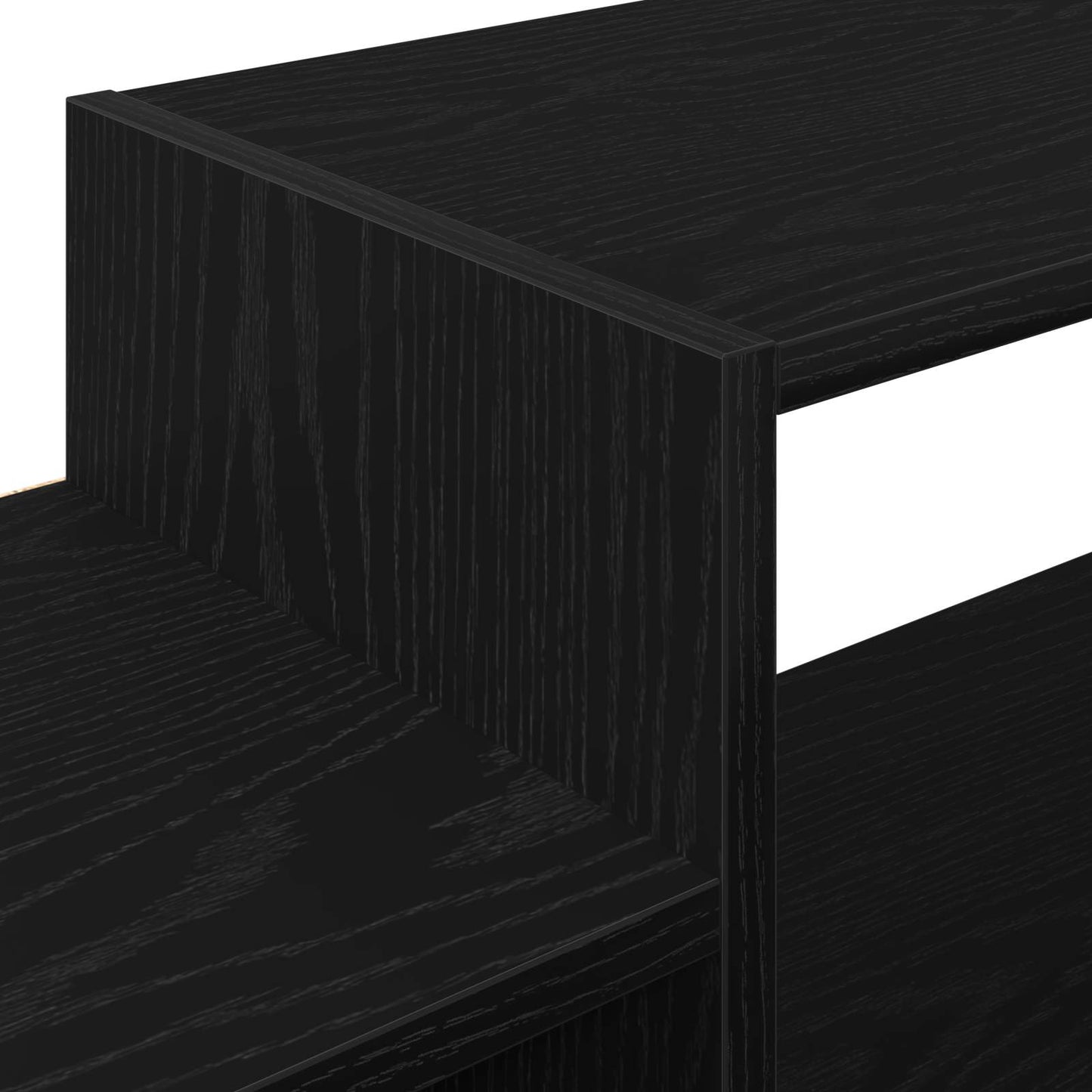 Wall-mounted TV Cabinet Wall-Mounted Black Oak 220 x 28 x 21 cm