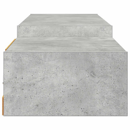 Wall-mounted TV Cabinet Wall-Mounted Concrete Grey