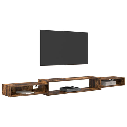 Wall-mounted TV Cabinet Wall-Mounted Smoked Oak