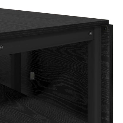 Dinning Table 122 x 80 x 76.5 cm Engineered Wood Black Oak