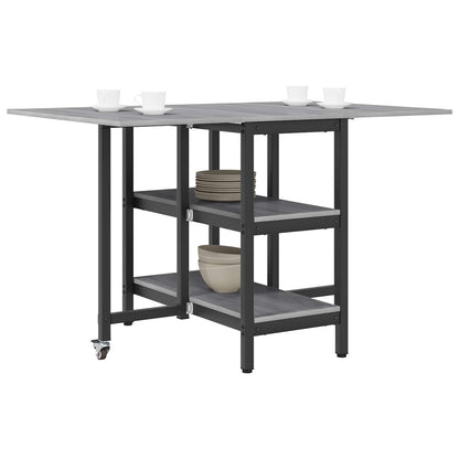 Dinning Table 122 x 80 x 76.5 cm Engineered Wood Grey Sonoma