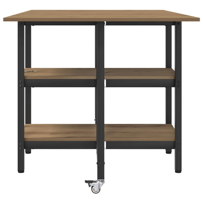 Dinning Table 122 x 80 x 76.5 cm Engineered Wood Artisan Oak