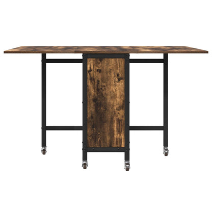 Folding Dining Table with Castors 130 x 80 x 76.5 cm steel PB