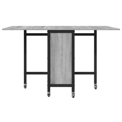 Folding Dining Table with Castors 130 x 80 x 76.5 cm steel PB