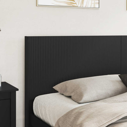 Headboard Black Engineered Wood