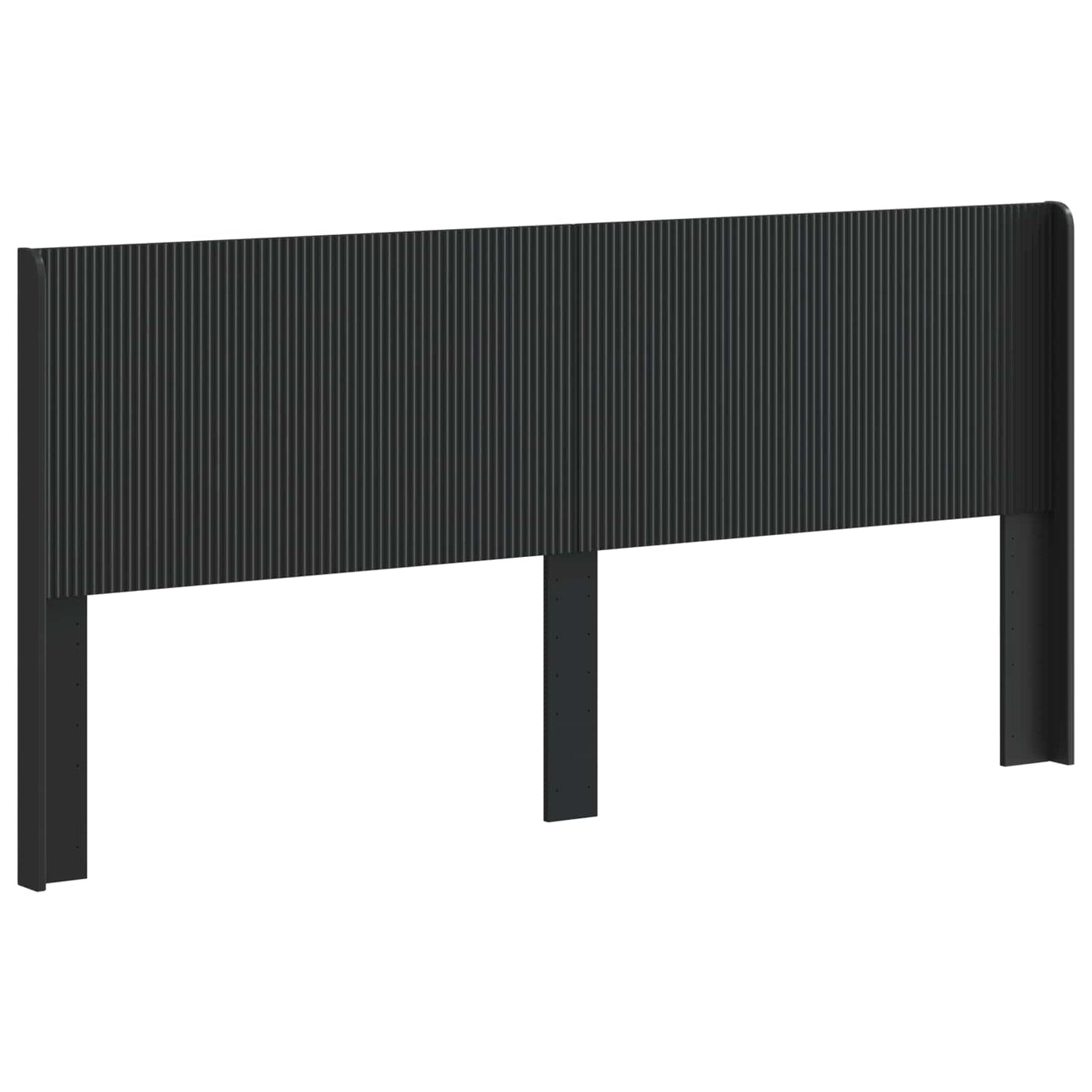 Headboard Black Engineered Wood