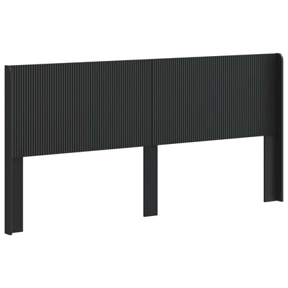 Headboard Black Engineered Wood