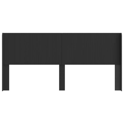 Headboard Black Engineered Wood