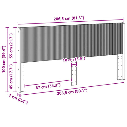 Headboard Sonoma Oak 200 cm Engineered Wood