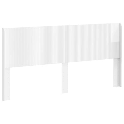 Headboard High Gloss White Engineered Wood