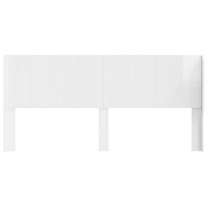 Headboard High Gloss White Engineered Wood