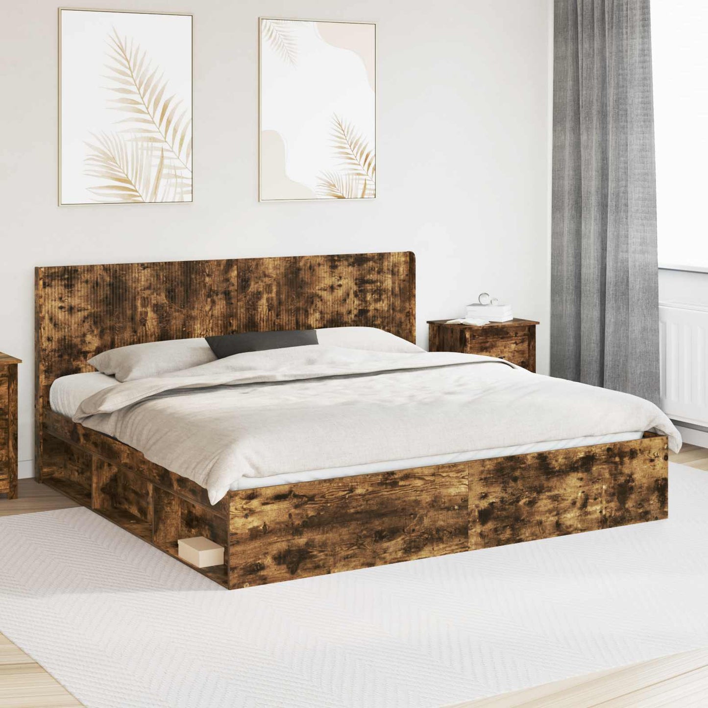 Headboard Smoked Oak Engineered Wood