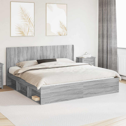 Headboard Grey Sonoma Engineered Wood