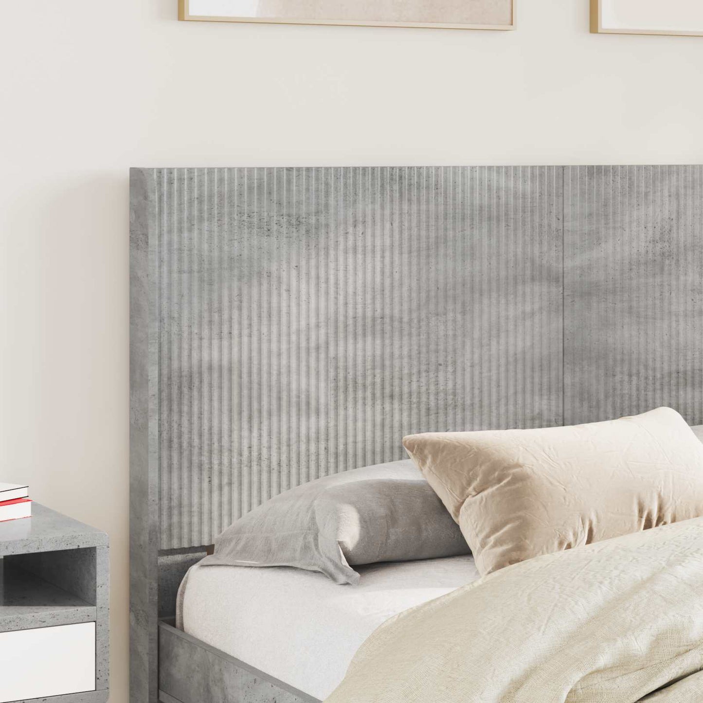 Headboard Concrete Grey Engineered Wood
