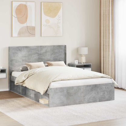 Headboard Concrete Grey Engineered Wood