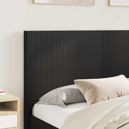 Headboard Black Engineered Wood