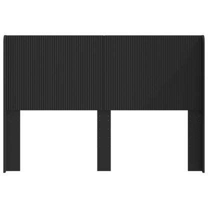Headboard Black Engineered Wood