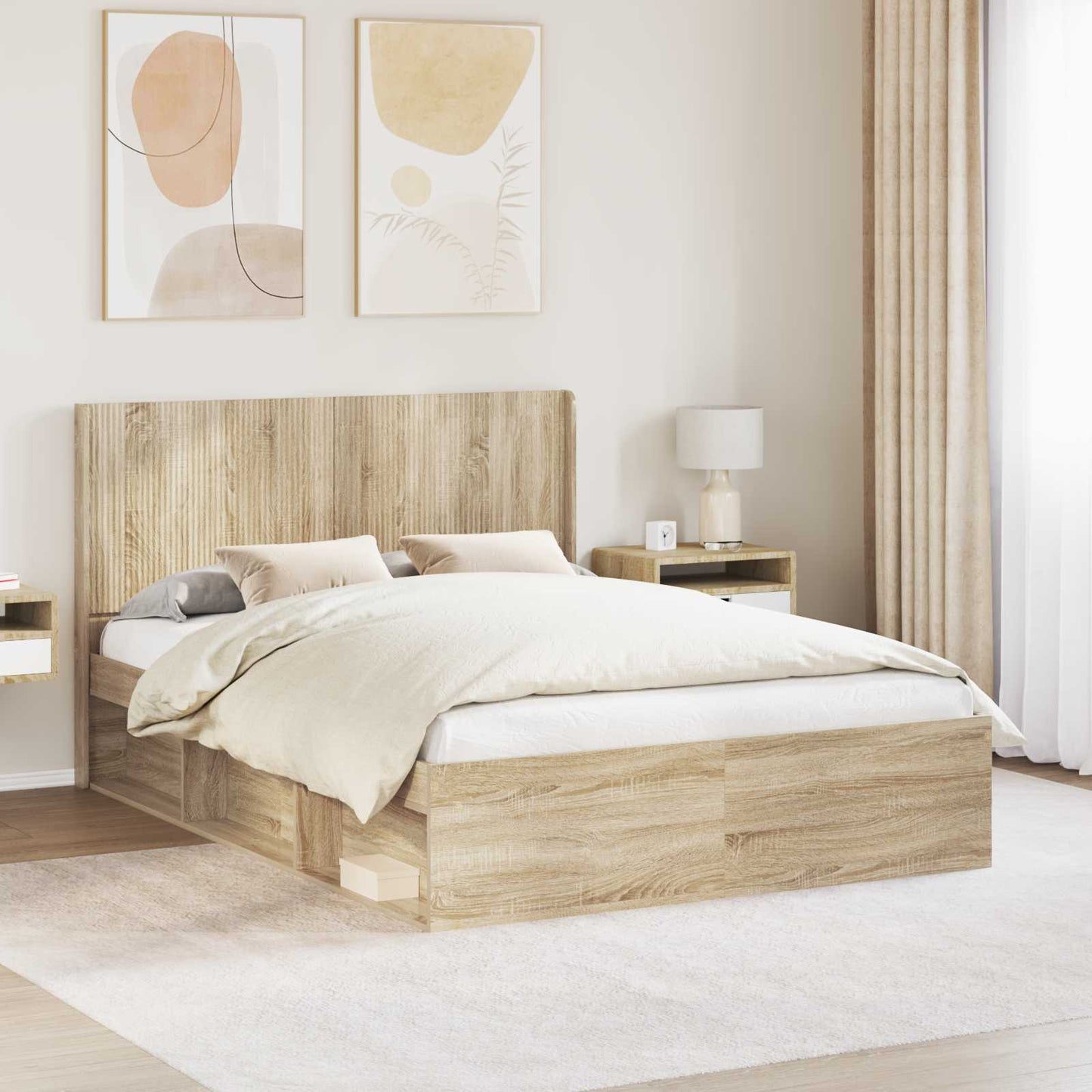 Headboard Sonoma Oak Engineered Wood