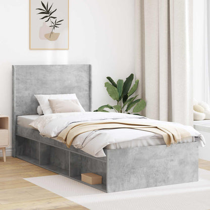 Headboard Concrete Grey Engineered Wood