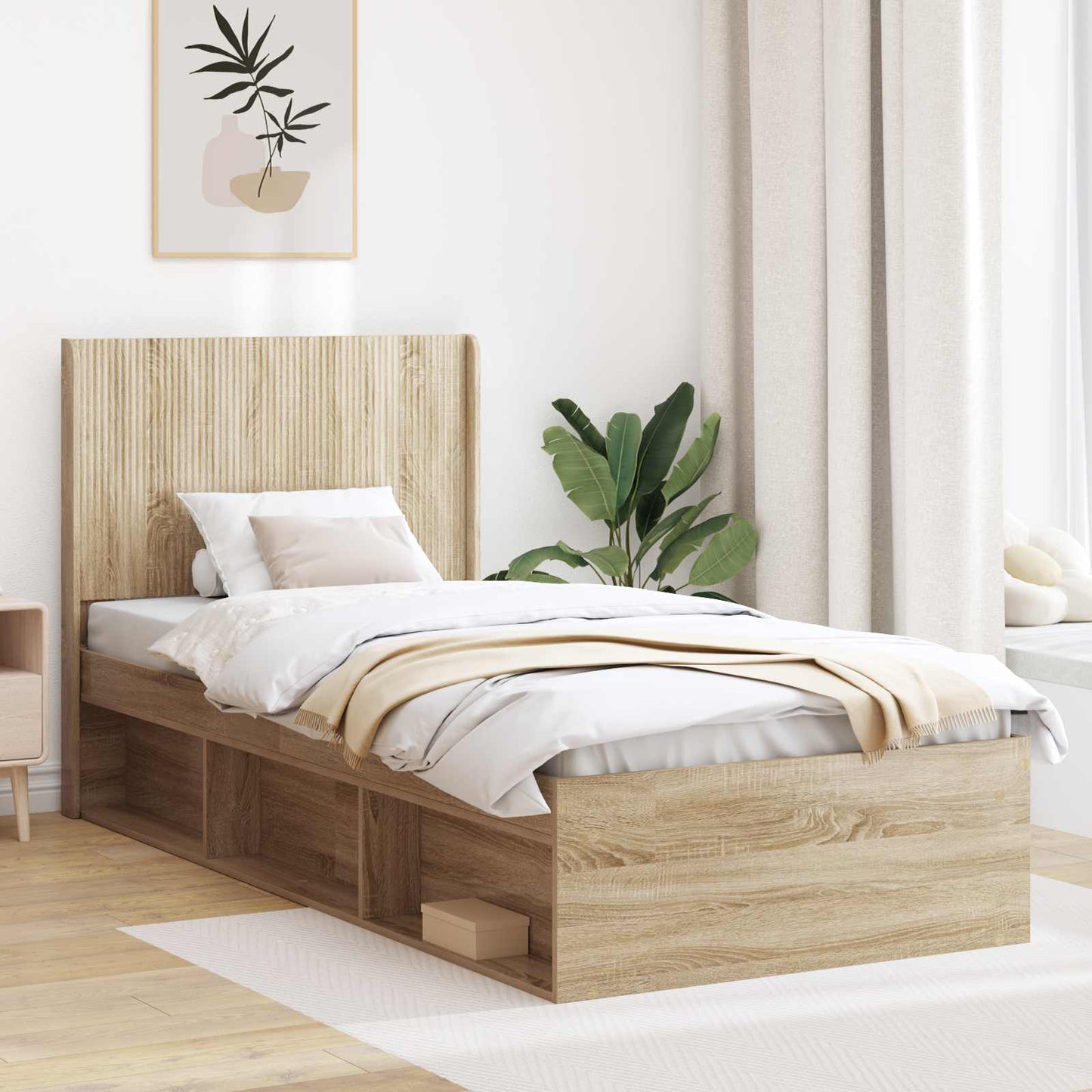 Headboard Sonoma Oak Engineered Wood