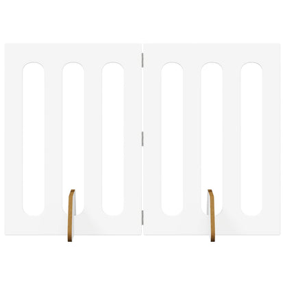 Folding Pet Fence 2 pcs White 100.5 x 38 x 70 cm