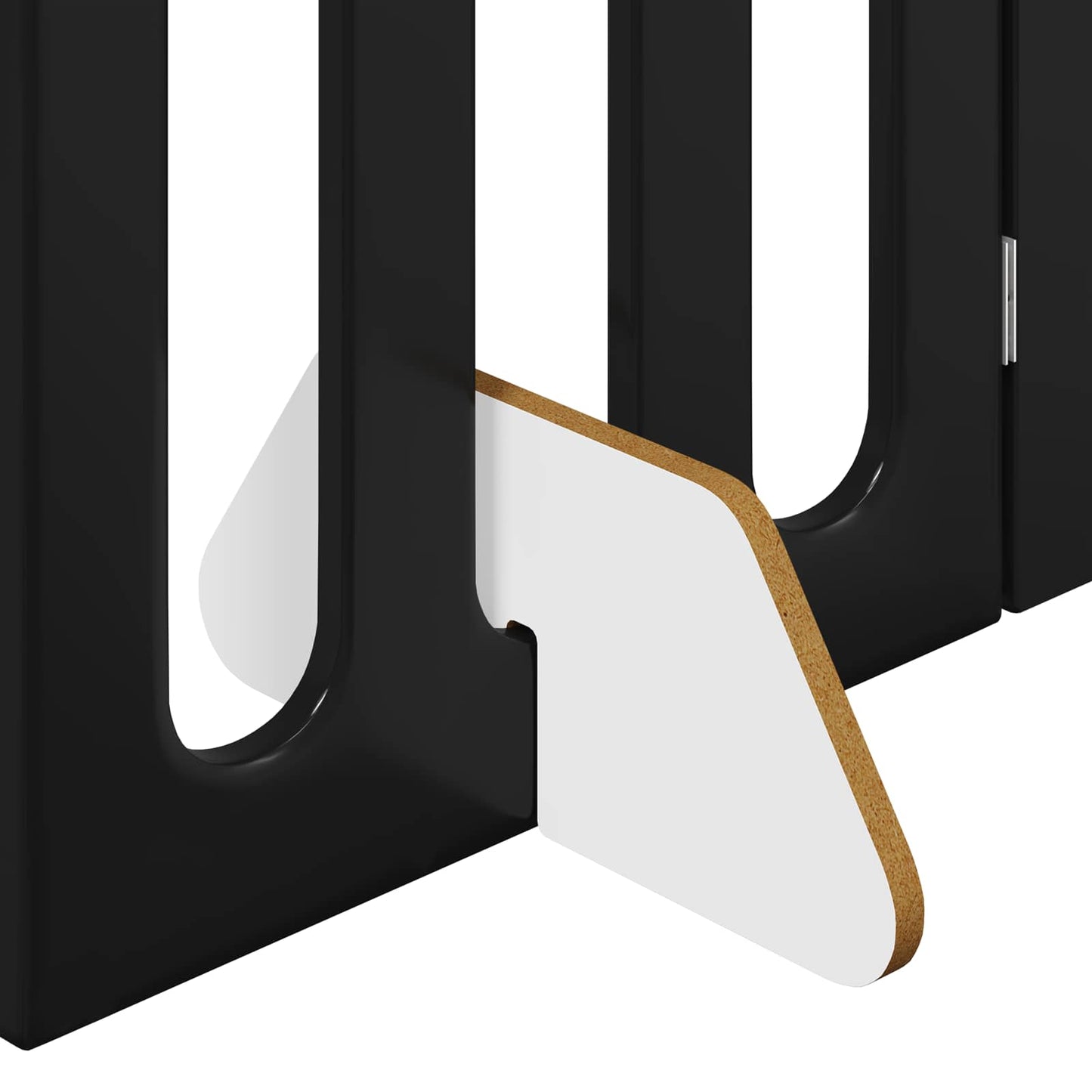 Folding Pet Fence 4 pcs Black Oak 201 x 38 x 70 cm